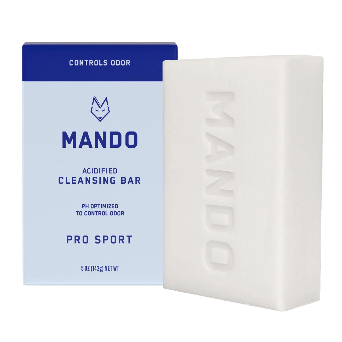 Mando Acidified Cleansing Bar - 24-Hour Odor Control - Removes Odor Better than Soap - SLS Free, Paraben Free - Safe For Sensitive Skin - Pro Sport Beauty & Personal Care Mando