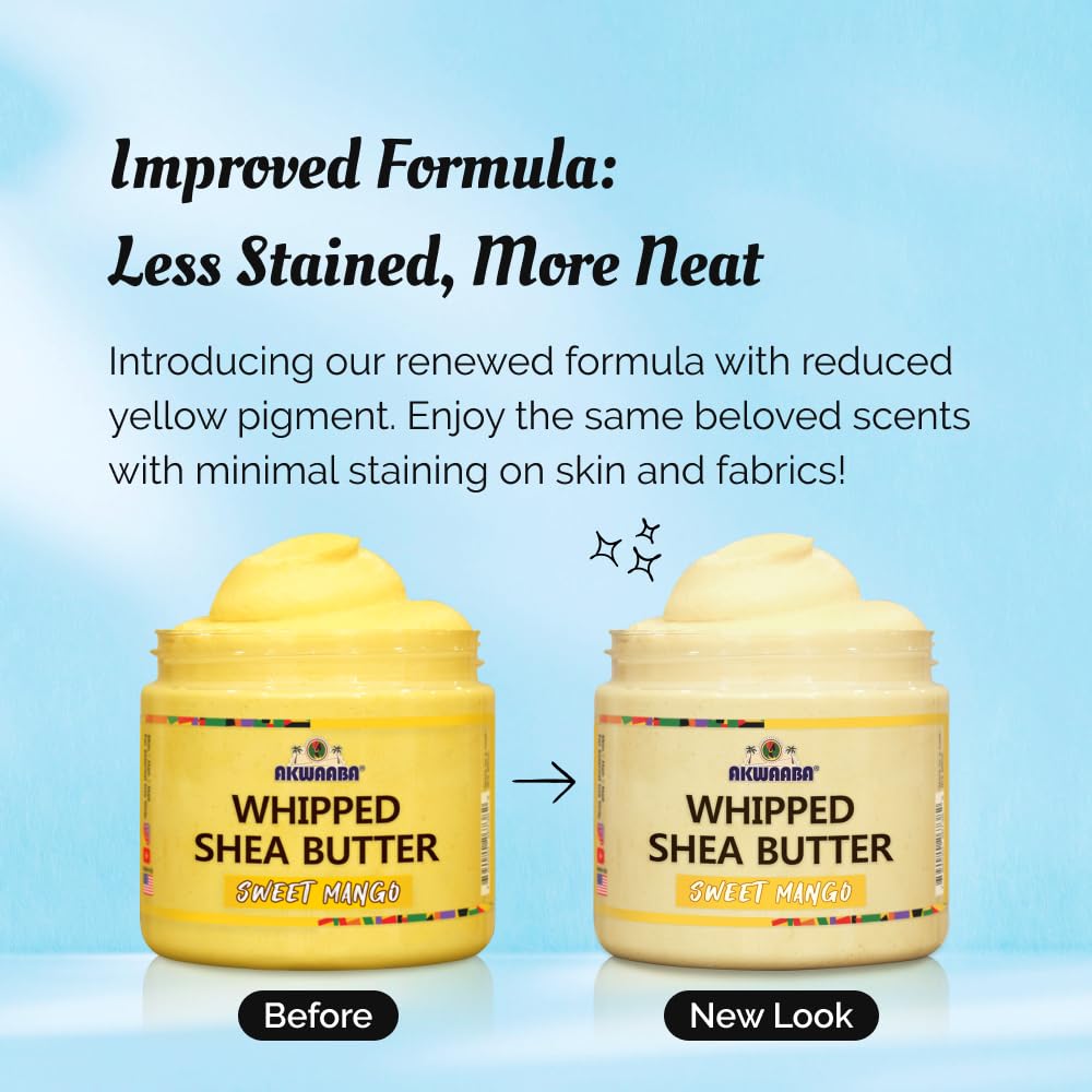 AKWAABA Whipped Shea Butter (Baby Powder) - Nourishes & Moisturizes | Made with Shea Butter | No Dyes & Parabens | 12 oz / 340 g Beauty & Personal Care AKWAABA