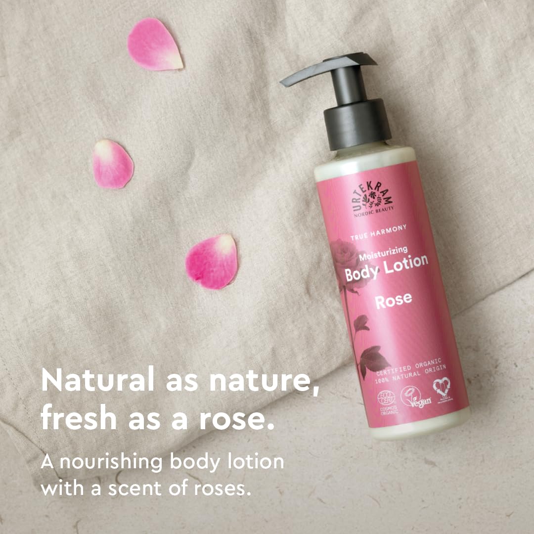 URTEKRAM Rose Body Lotion, 245 ML Beauty & Personal Care Urtekram