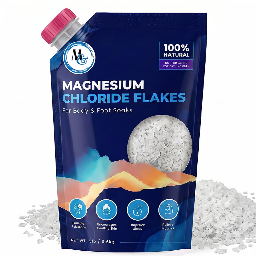Dead Sea Magnesium Flakes Bath & Foot Soak, Unscented - 5 lb Beauty and Personal Care MARCO ESRA