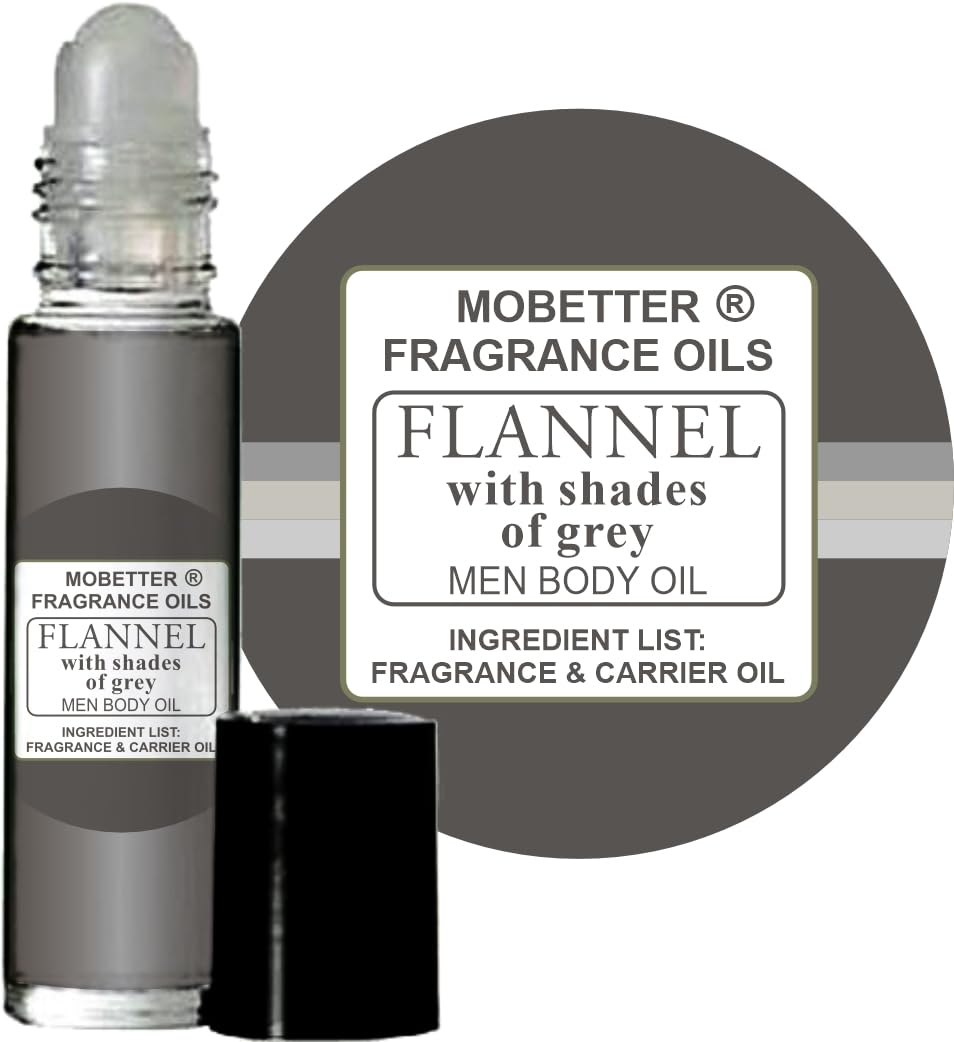 Flannel With Shades of Grey Men Fragrance Body Oil Beauty & Personal Care MOBETTER FRAGRANCE OILS
