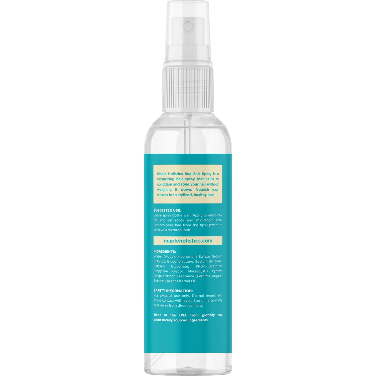 Volumizing Sea Salt Spray for Hair - Texturizing Beach Waves Spray & Hair Mist Curl Activator - Non Sticky Styling Beach Hair Spray for Men and Women Beauty & Personal Care Maple Holistics