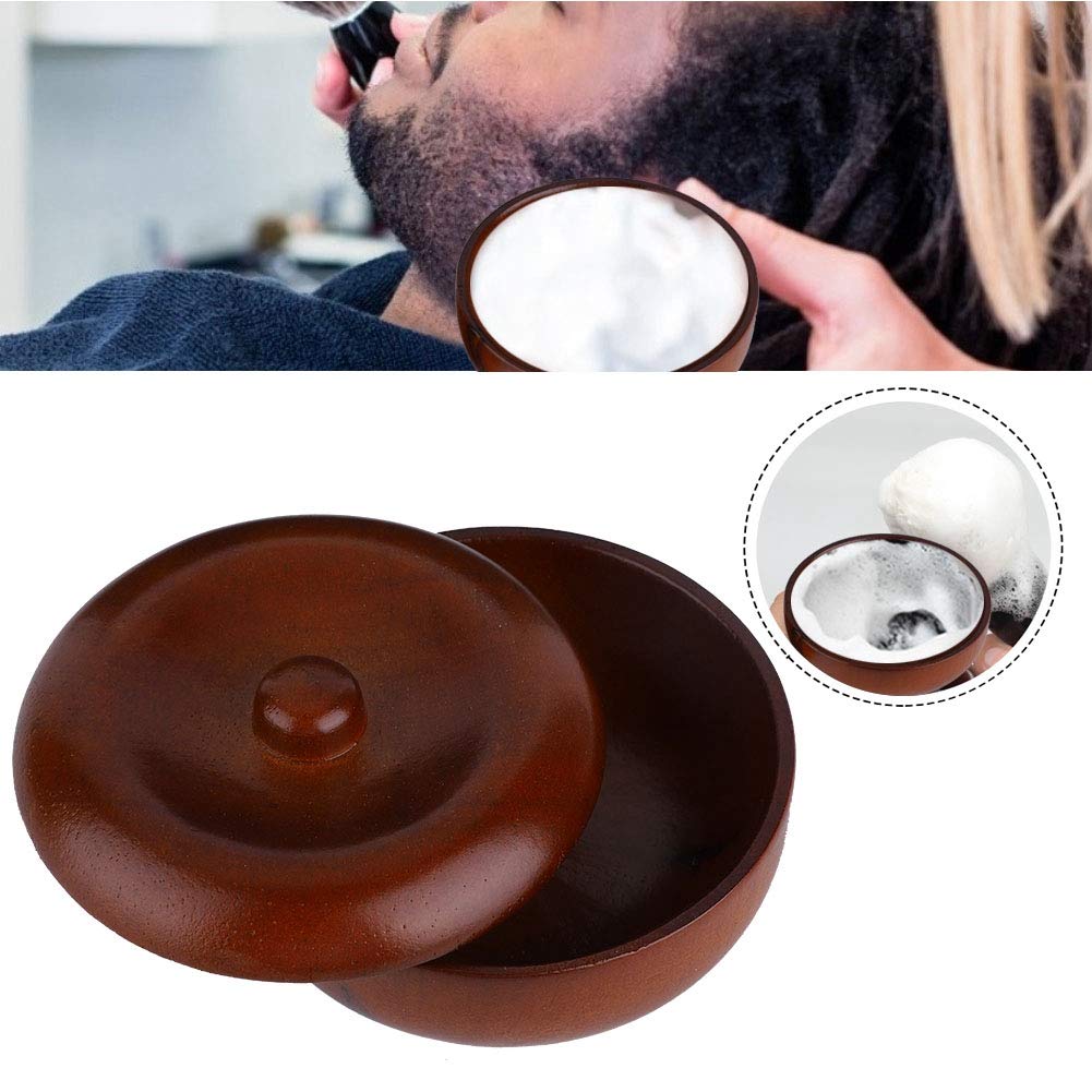 HURRISE Shaving Soap Bowl, Rubber Wood Shaving Beard Beard Set Beard Shaving Soap Bowls Foaming Shaving For Shaving Soap For Shaving Soap Bowls Bowls Beauty and Personal Care HURRISE