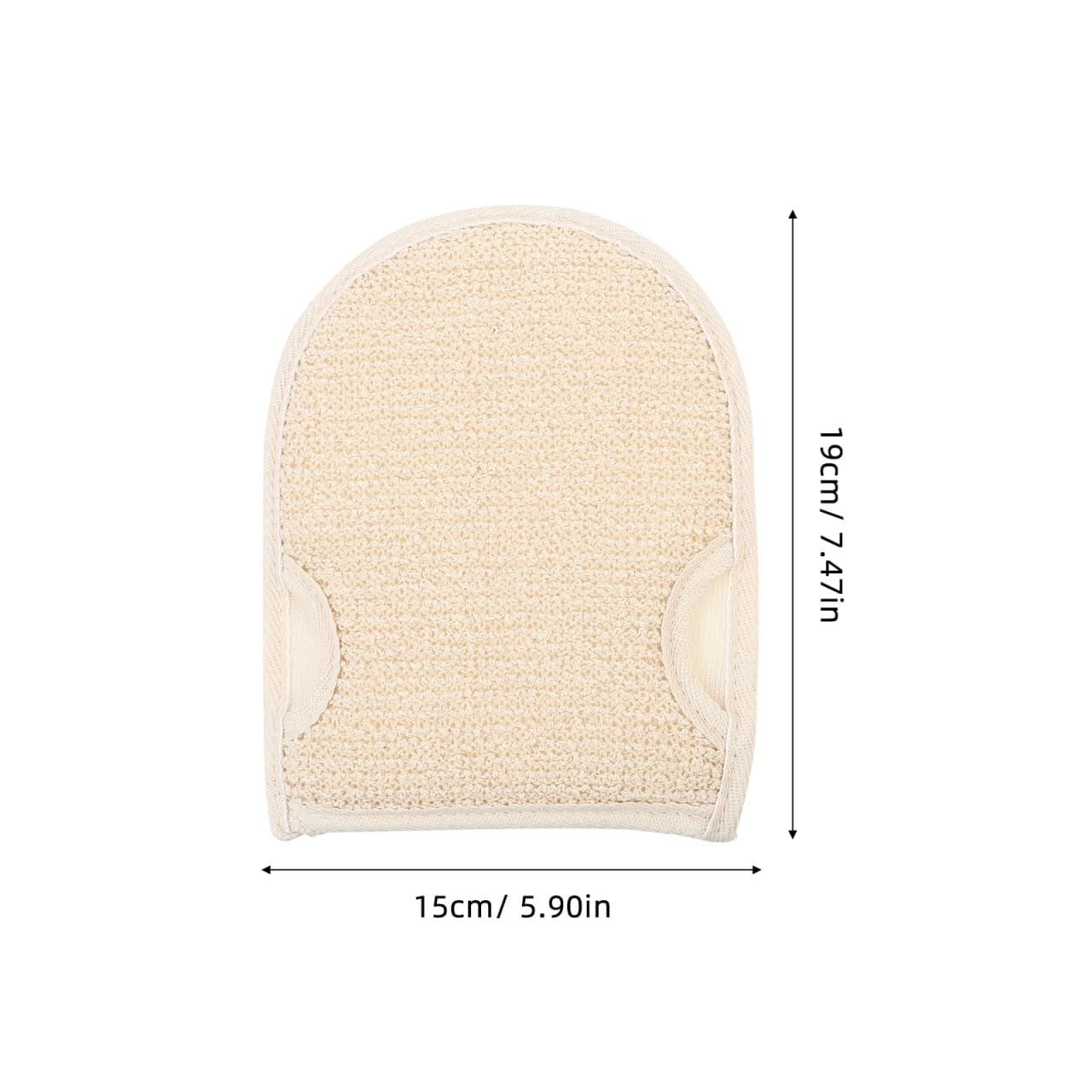 Ciieeo 2pcs Exfoliating Shower Gloves Double-Sided Cotton Linen Bathing Scrubbers for Body Scrub Dead Skin Removal Korean Spa Bath Accessories Beige Beauty and Personal Care Ciieeo