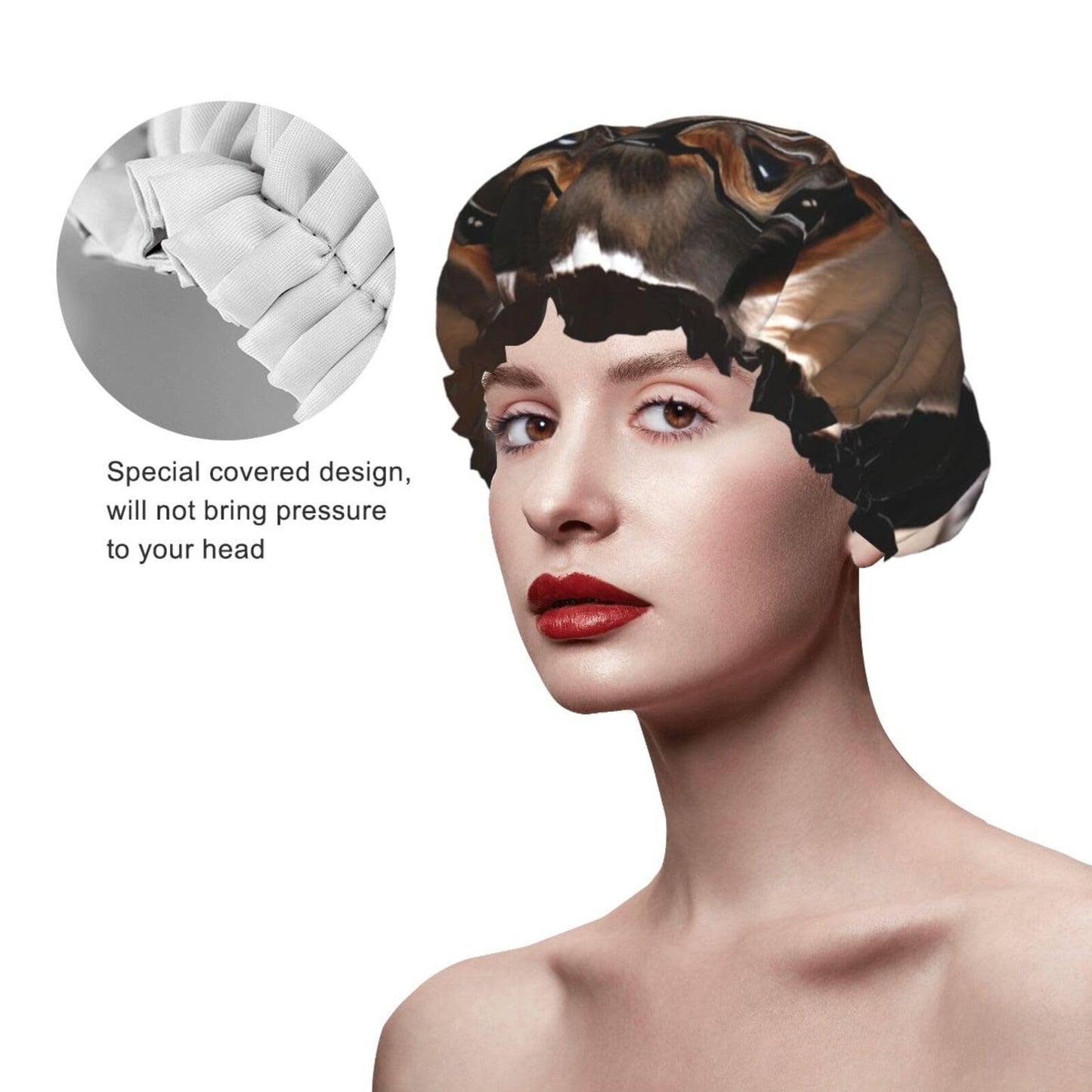 Dachshund Book Shower Cap For Women Reusable Double Layers Bathing Bath Cap Hair Caps Waterproof Elastic Band Ladies Spa Salon Shower Hat Hair Caps Beauty and Personal Care GDSHJKLW