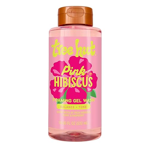 Tree Hut Pink Hibiscus Foaming Gel Wash, Hydrating & Moisturizing Body Wash with Shea Butter & Nourishing Essential Oils, Daily Cleanser for Soft Beauty & Personal Care Tree Hut