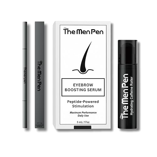 The Men Pen Eyebrow Boosting + Caffeine Kit | Eyebrow, Beard and Hair Filler | Waterproof, Long Lasting, Sweat Proof - Black Beauty & Personal Care The Men Pen