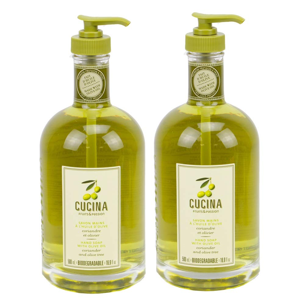 Cucina Purifying Hand Wash Coriander and Olive Tree 16.9 Fl Oz Glass Bottle by Cucina Beauty & Personal Care Cucina