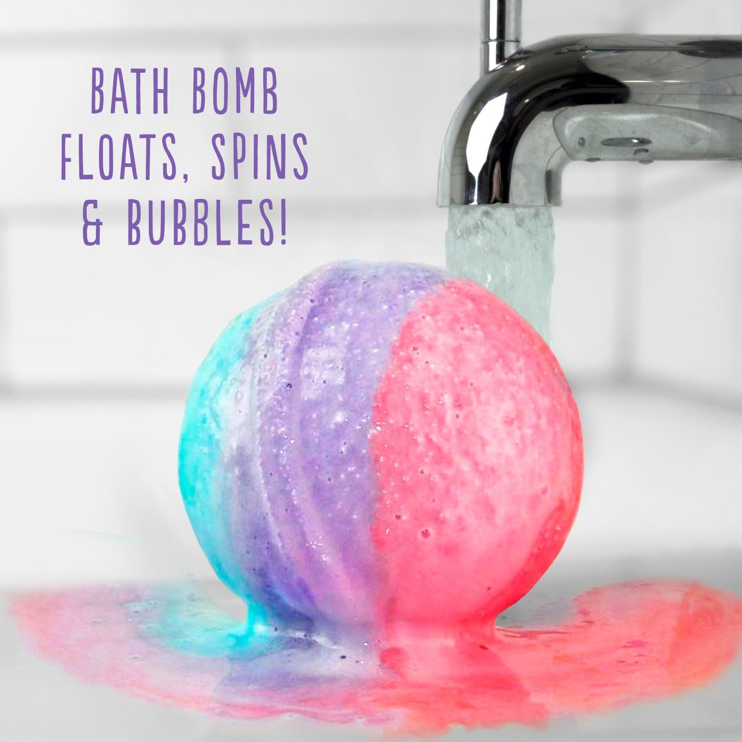 Hallu Unicorn Large Bath Bomb, Mango Peach and Vanilla Scent, 140 g, Pack of 8 Beauty and Personal Care hallu