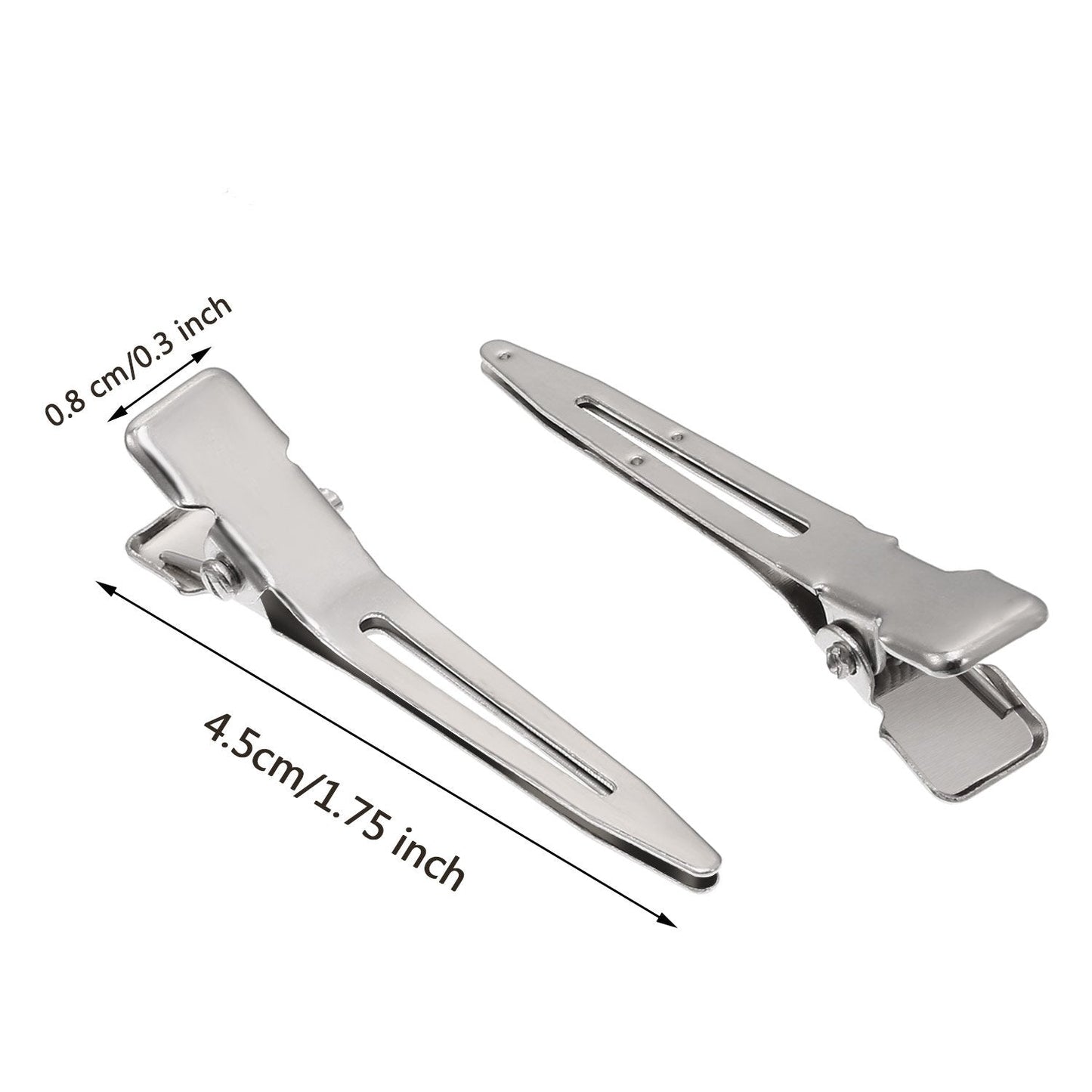 Hicarer 1.75 Inches Single Prong Hair Clips, 50 Pack - Durable Metal Alligator Clips for Dreads Lock Clips, Hair Extensions, Pin Curls, Hair Pins Beauty & Personal Care Hicarer