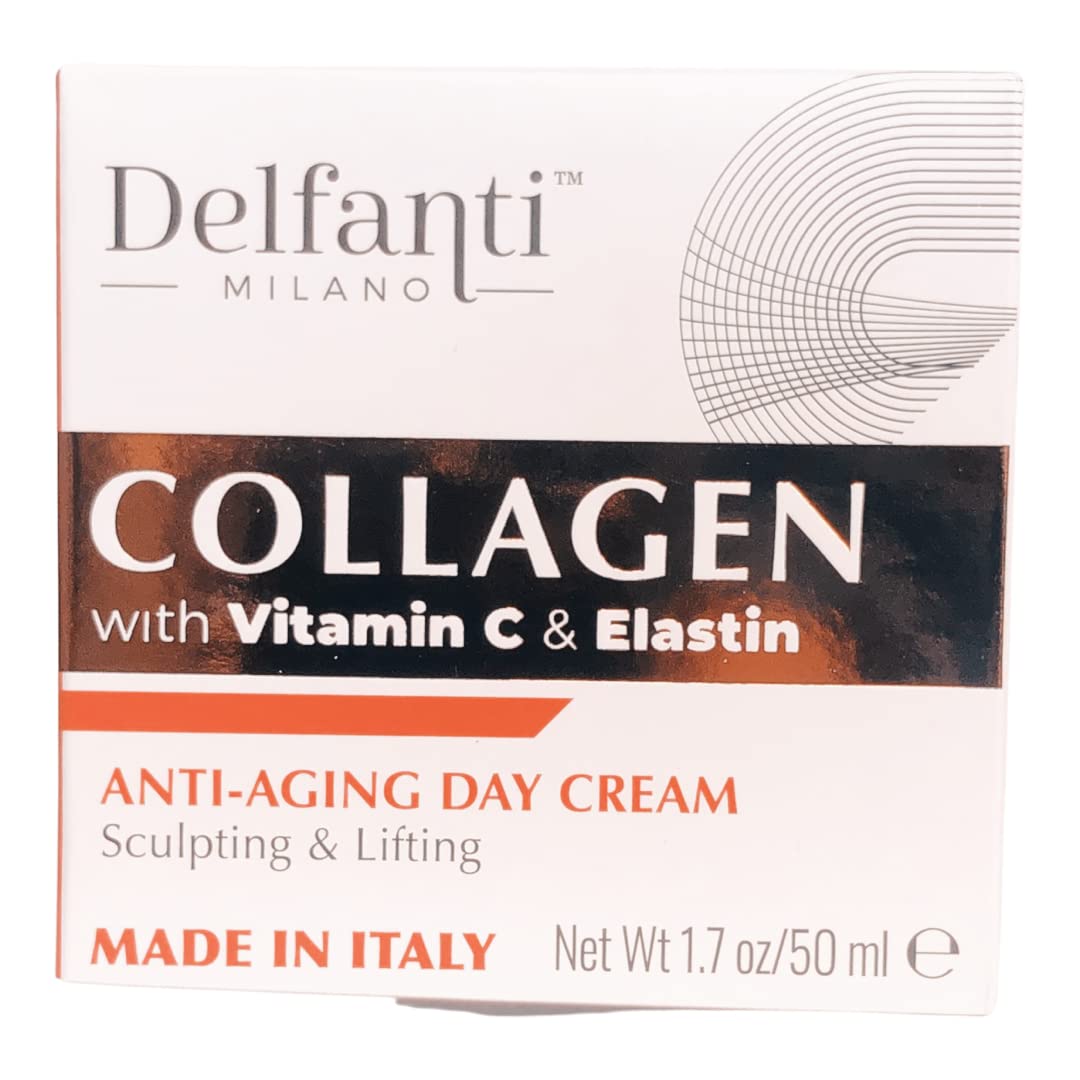 Delfanti-Milano • COLLAGEN with VITAMIN C & ELASTIN • Sculpting & Lifting • Anti-Aging Day Cream • Face and Neck Moisturizer • Made in Italy Beauty & Personal Care Delfanti-Milano