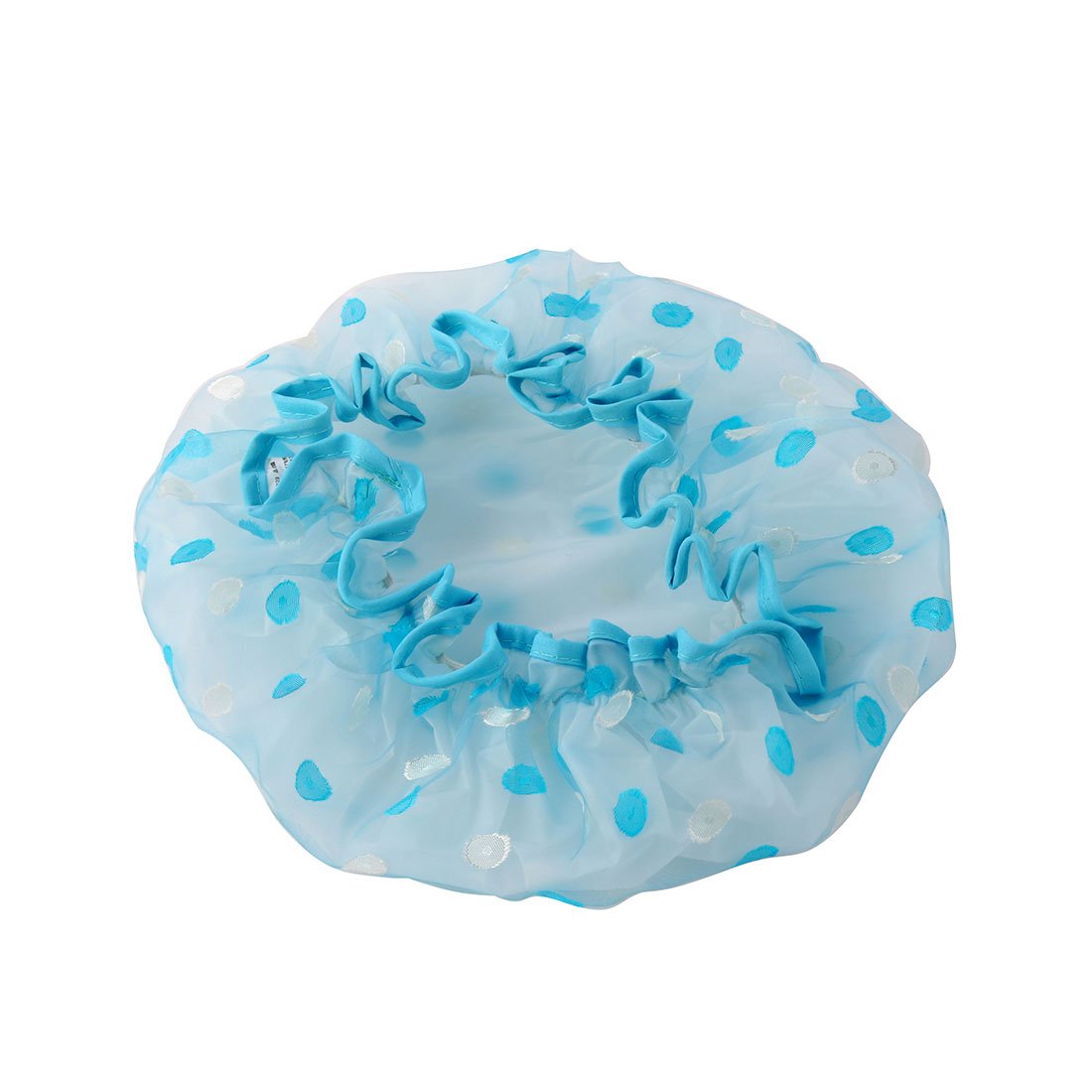 Ruilogod Organza Dot Pattern Home Bathroom Hair Protector Water Resistant Spa Bath Shower Cap (id: 35c 011 073 53d 1b3 Beauty and Personal Care Ruilogod