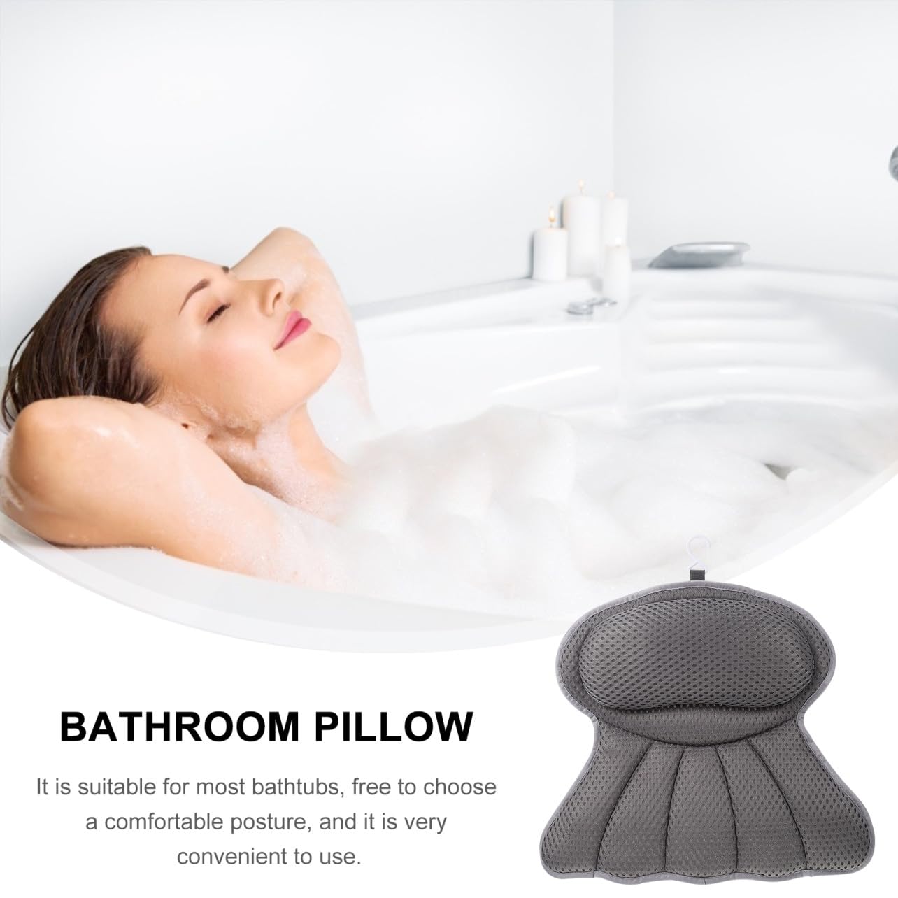 1 Pc Bathroom Pillow Bath Neck Support 3D Bath Pillow Bath Cushion Tub Cushion Bathtub Head Pillow Mini Pillow Spa Bath Home Shower Pillow 6d Beauty and Personal Care DOITOOL