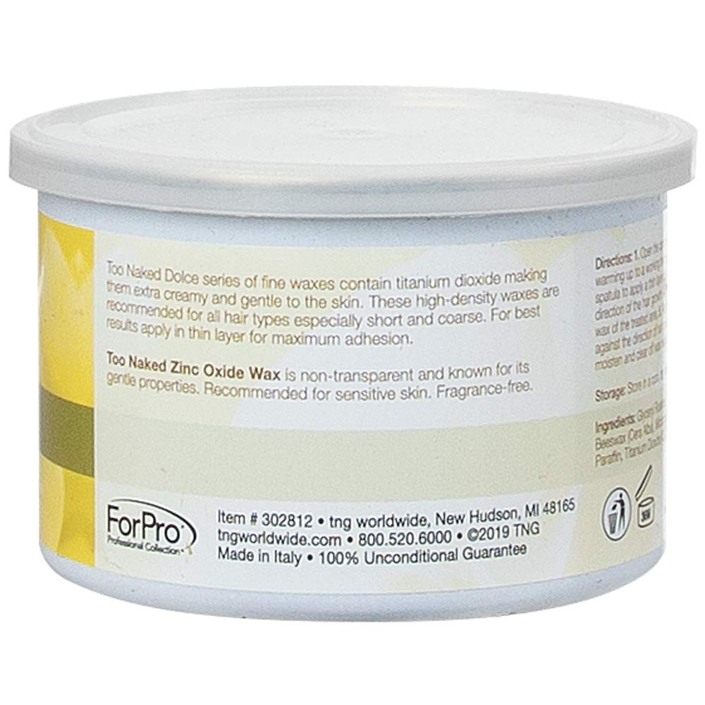 Too Naked Hair Removal Zinc Oxide Wax for Sensitive Skin, Extra Creamy, Non-Transparent Salon Wax, Fragrance-Free, 14 oz. Beauty and Personal Care TOO NAKED HAIR REMOVAL