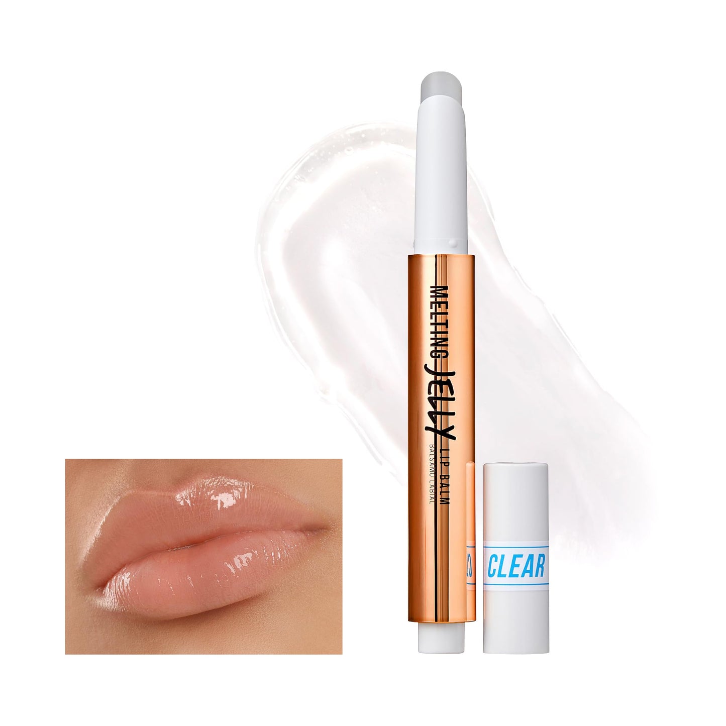 KISS NEW YORK Professional Melting Jelly Lip Balm, High Shine & Moisturizing Lip Stick, Long Lasting, Plumping Effect Look, Non-Sticky & Not Cakey Beauty & Personal Care Kiss