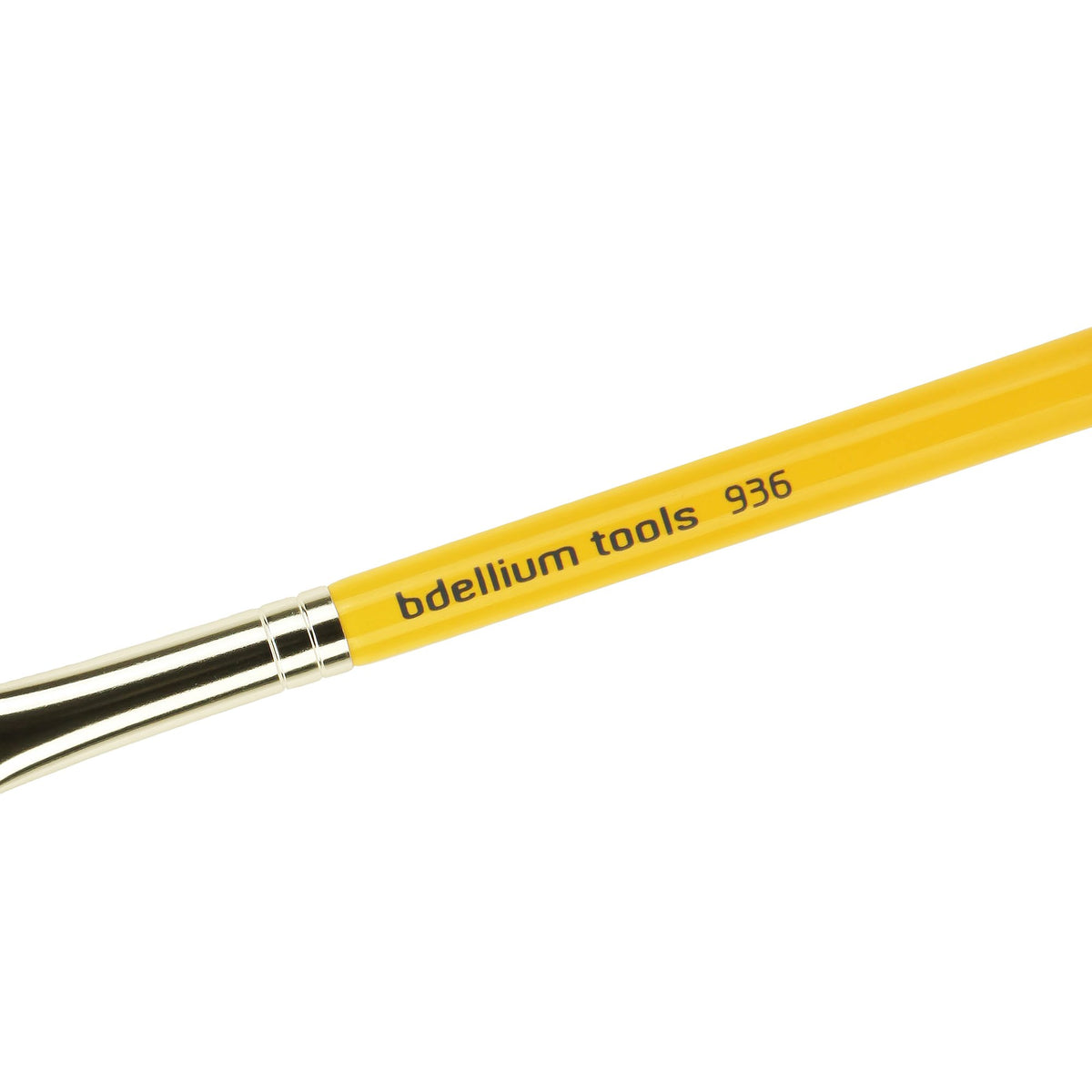 Bdellium Tools Professional Makeup Brush - 936 Concealer - Short Wooden Handle for Convenient Travel, For Blending Concealer (Yellow, 1pc)
