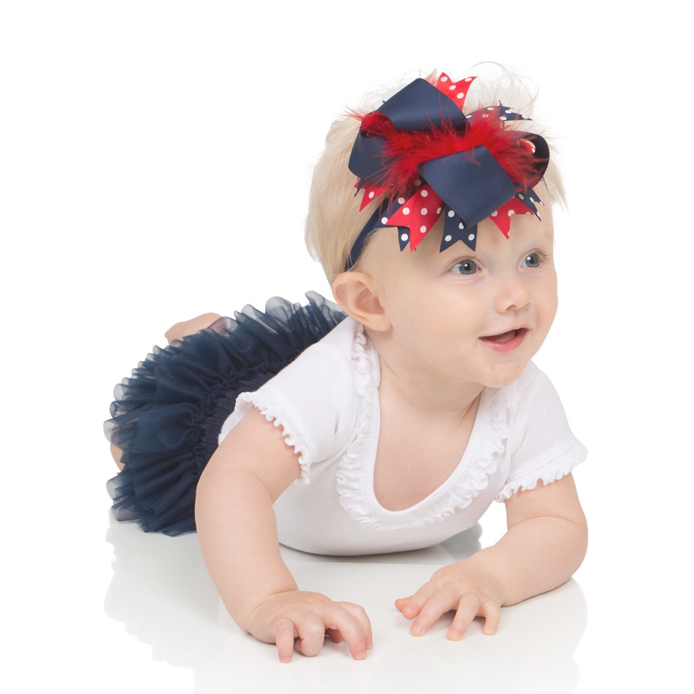 juDanzy Large Red White and Blue Patriotic Hair Bow Clip for Girls Beauty & Personal Care juDanzy