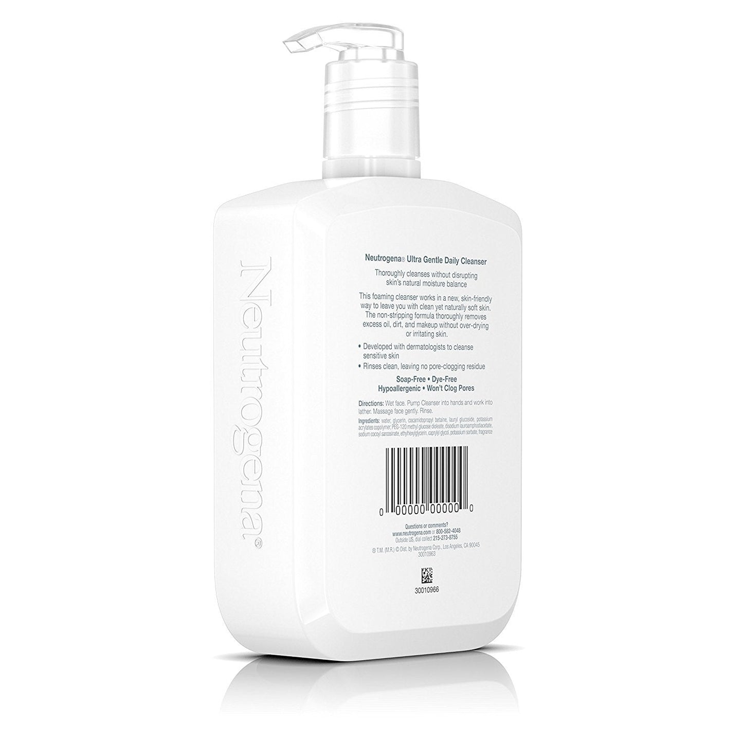 Neutrogena Ultra Gentle Daily Face Wash for Sensitive Skin, Oil-Free, Soap-Free, Hypoallergenic & Non-Comedogenic Foaming Facial Cleanser, 12 fl. oz Beauty & Personal Care Neutrogena
