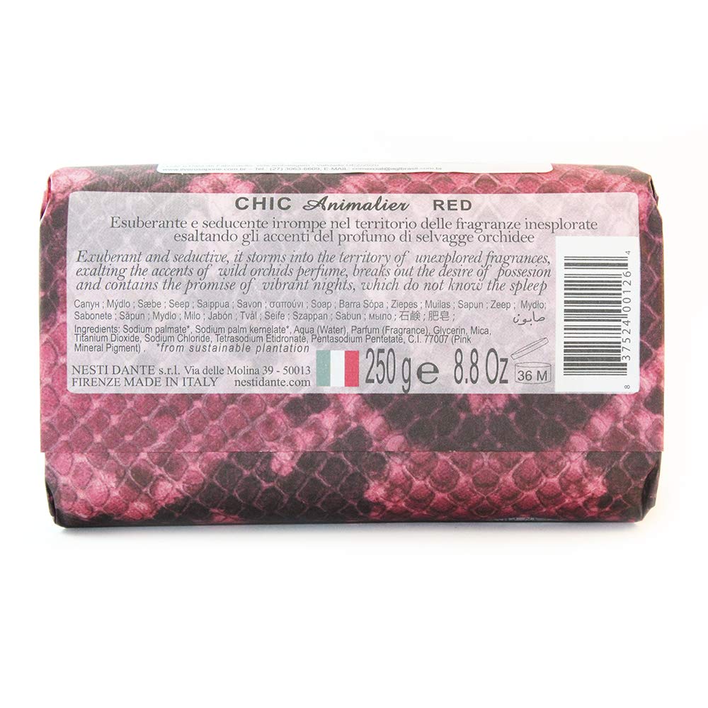 Nesti Dante Nesti dante chic animalier natural soap - wild orchid, red tea leaves and tiare, 8.8oz, 8.8 Ounce Beauty & Personal Care Nesti Dante