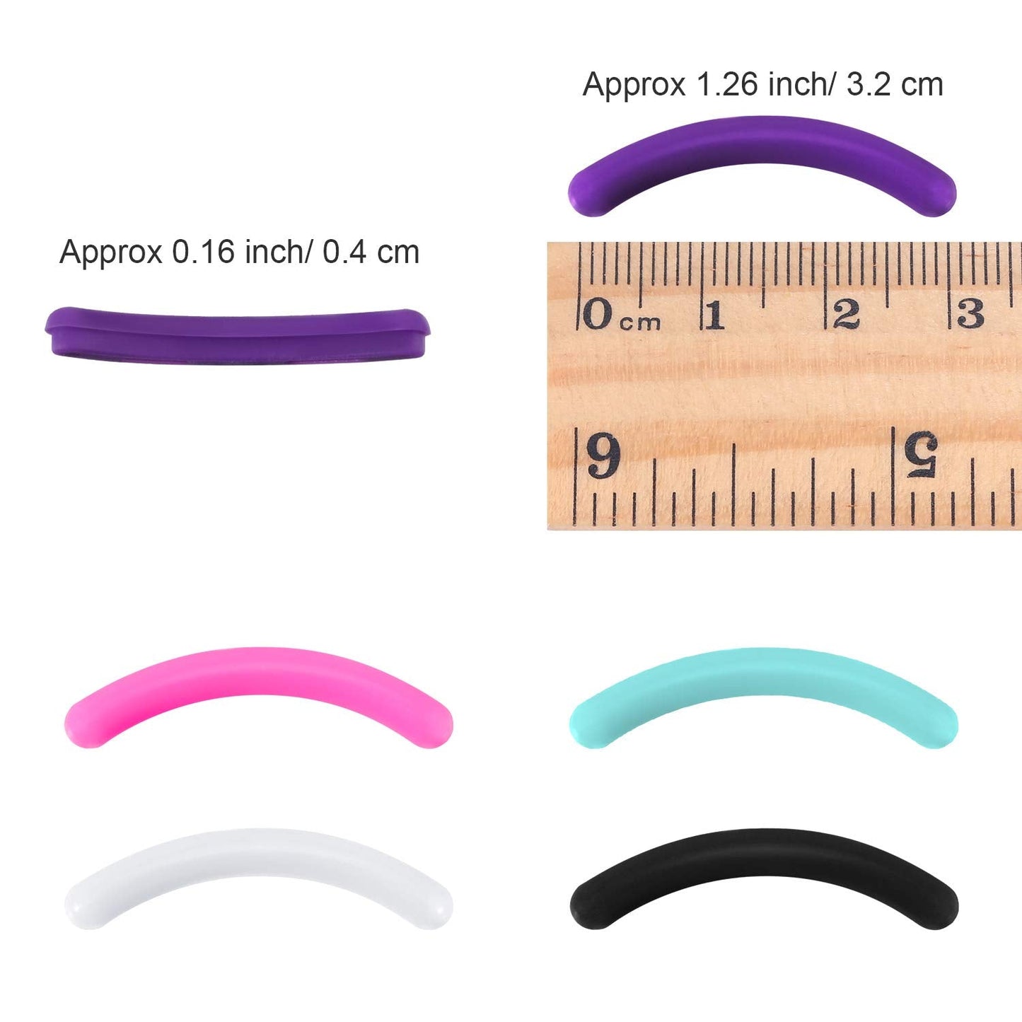 Zhehao 30 Pcs Eyelash Curler Colorful Refill Pads Silicone Rubber Replacement Refills Pads Compatible with Universal Lash Curler with a Clear Storage Beauty & Personal Care Zhehao