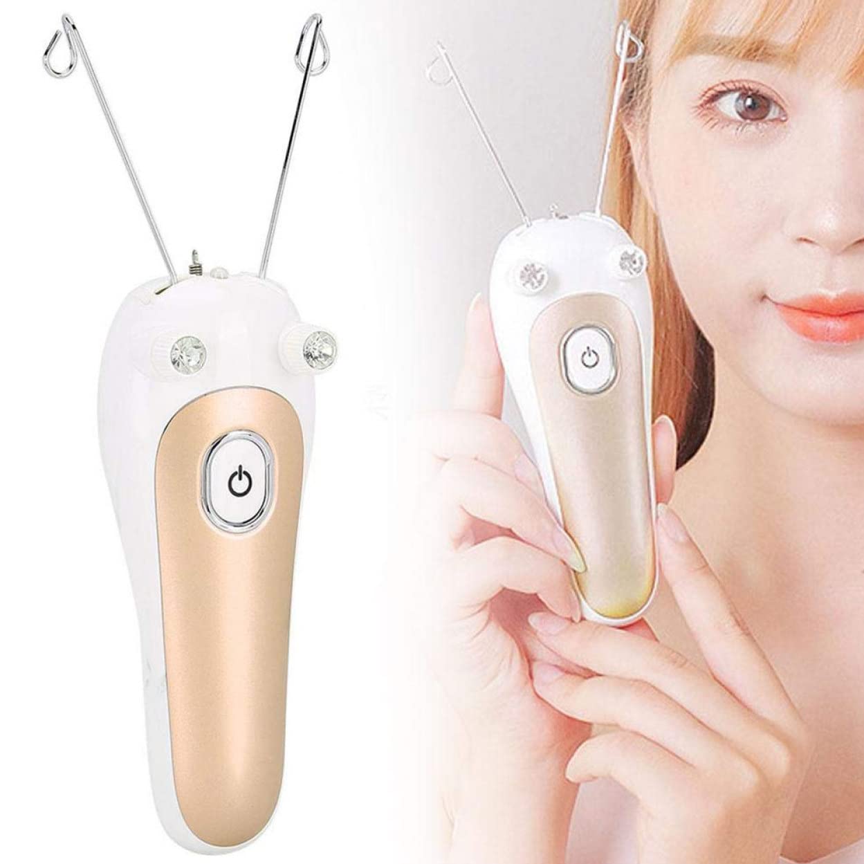 Electric Hair Remover Body Facial Threading Epilator with Cotton Thread Hair Shaver Golden. Beauty and Personal Care Eioflia