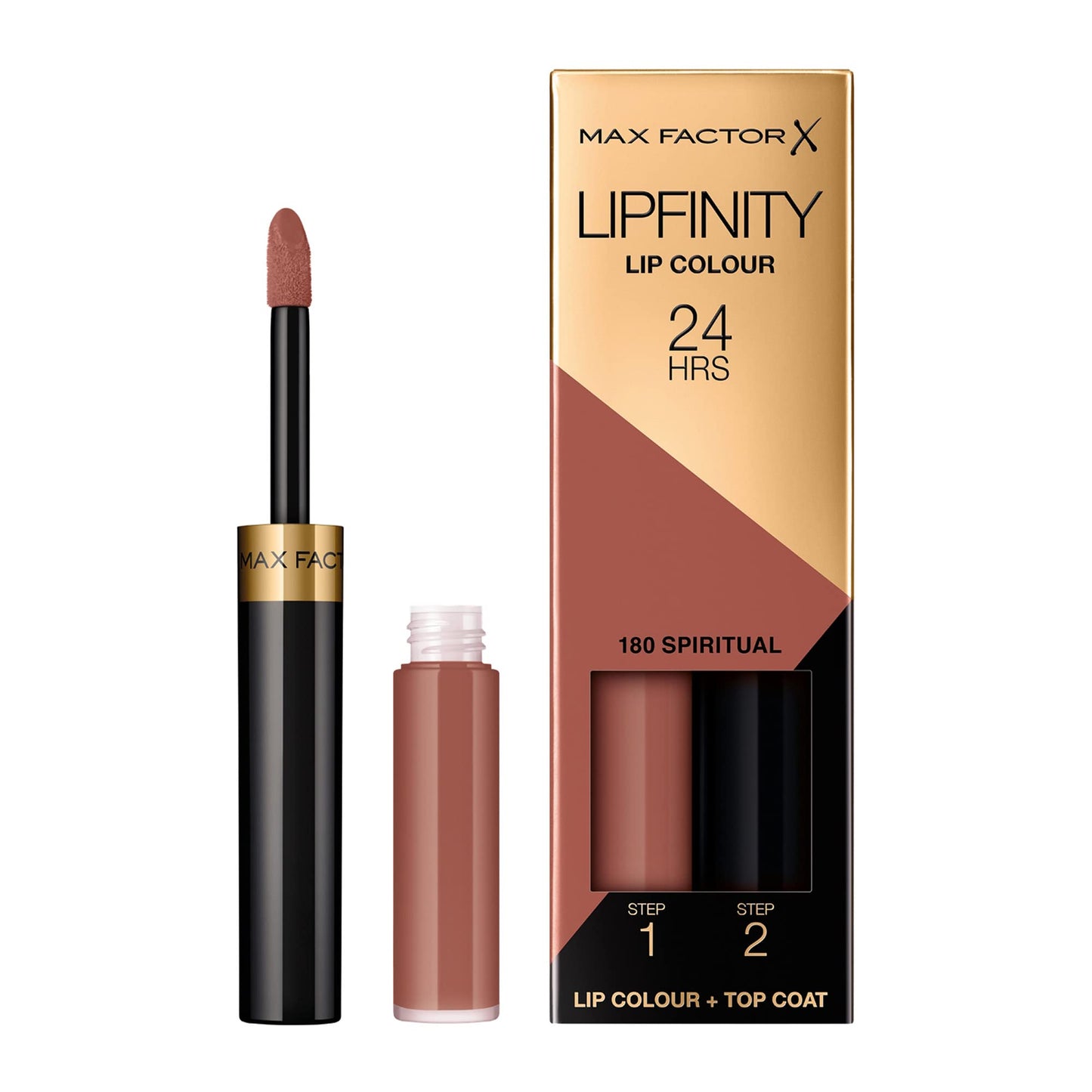 Max Factor Lipfinity Paint for Lips & Moisturizing Top Coat, Spiritual 180, 1 system Beauty & Personal Care Max Factor