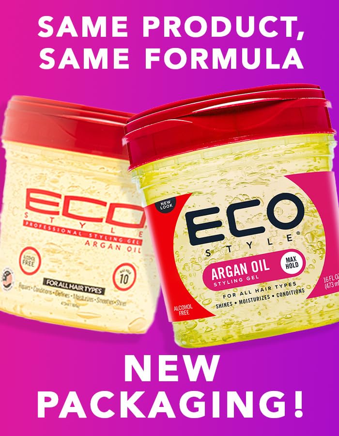 Ecoco Eco Style Gel - Argan Oil - 100% Pure Olive Oil - Promotes Healthy Hair - Nourishes And Repairs Hair - Long-Lasting Shine - 10/10 Maximum Hold Beauty & Personal Care Eco Style