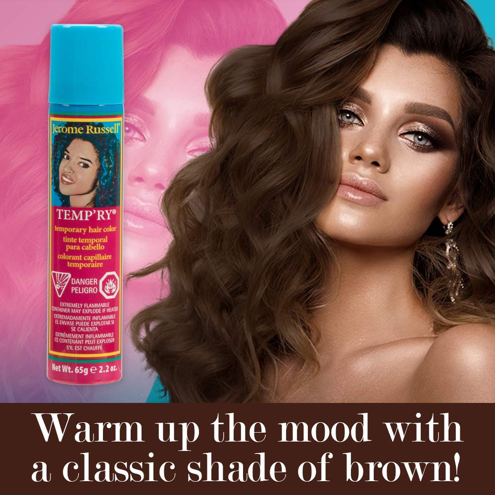 Jerome Russell Temp'ry Spray-on Brown Hair Color, 2.2oz x 3 pack Beauty & Personal Care Jerome Russell