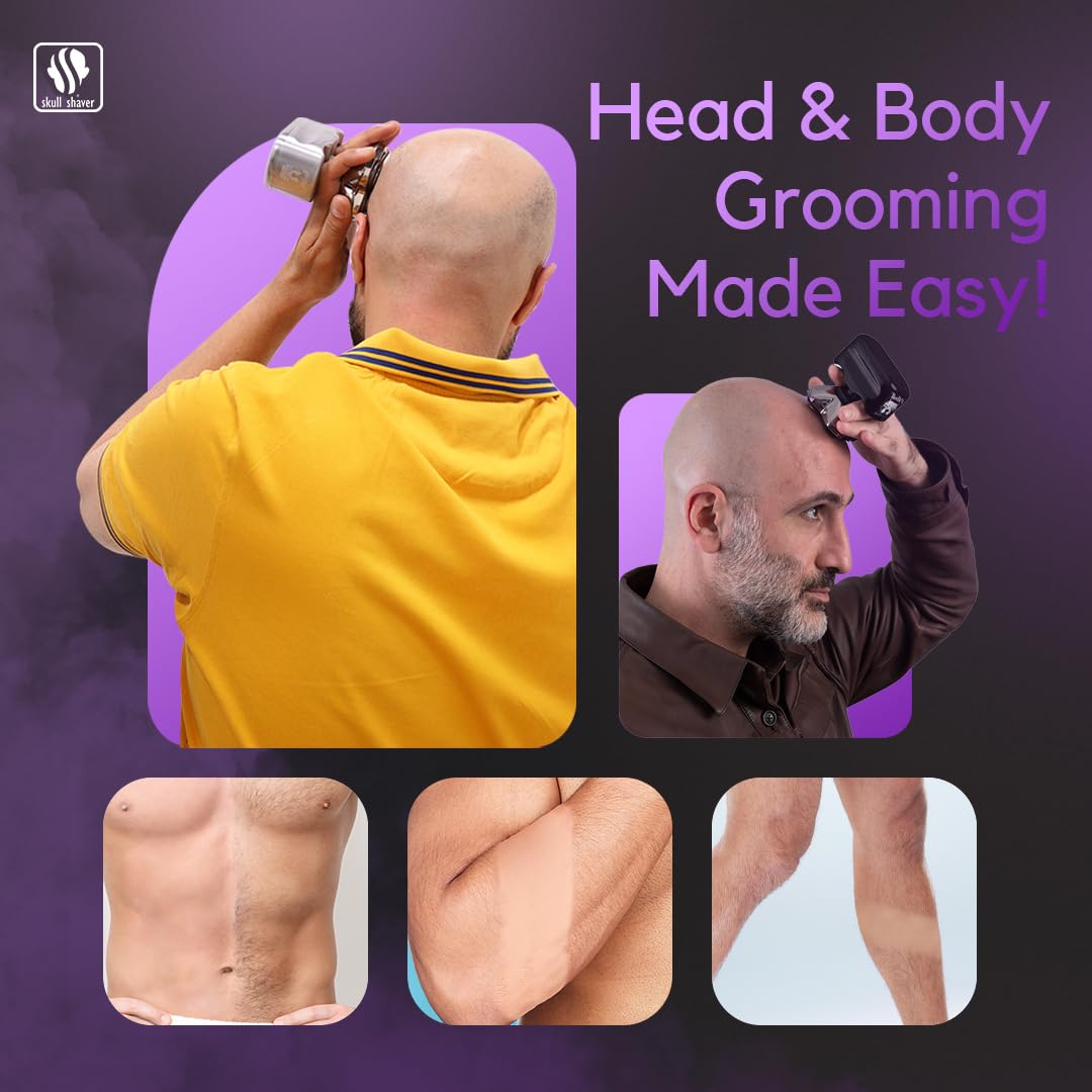 Skull Shaver Pitbull Diamond PRO Head & Face Shaver - Waterproof Cordless Electric Shaver - Metal Body - Baby Beast Trimmer - Travel Case - Gift Beauty and Personal Care Skull Shaver