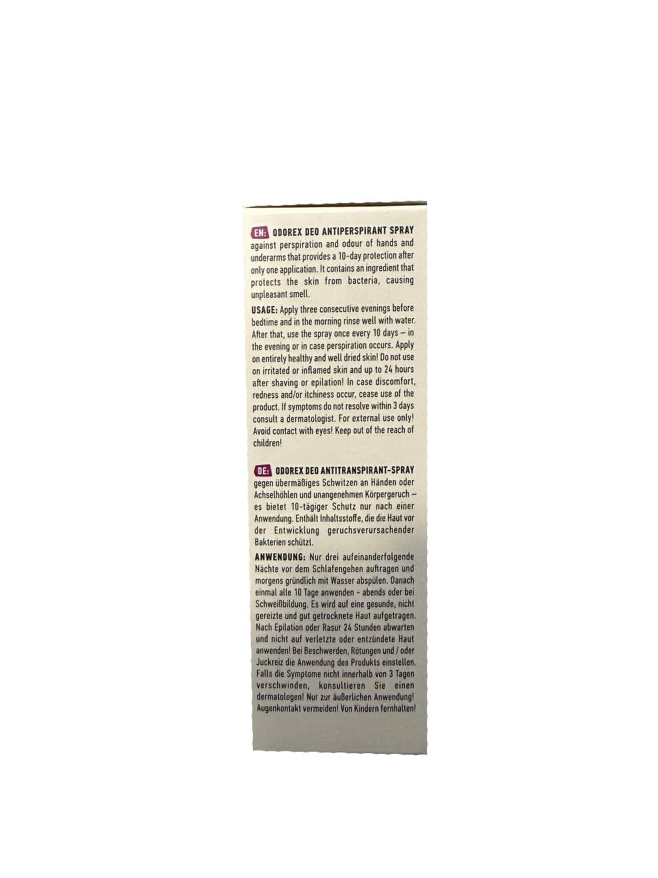 Biotrade Odorex Deo Antiperspirant Spray 50ml Care the Skin Beauty and Personal Care CARE THE SKIN