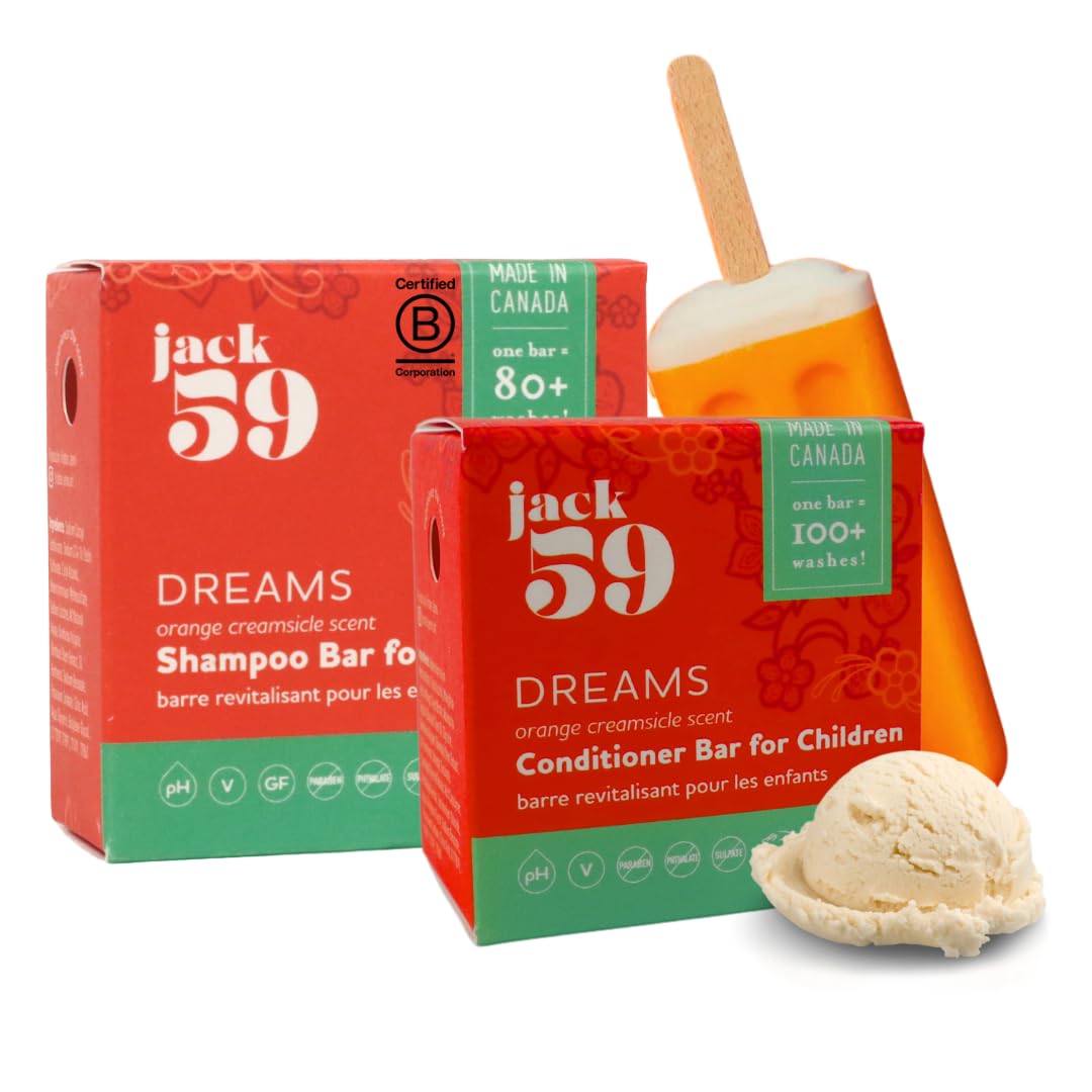 All Natural Shampoo and Conditioner Set for Kids with Essential Oils, Bar Shampoo and Conditioner Set for Overall Hair Health and Scalp Care, 3 oz & 2 Beauty & Personal Care Jack59