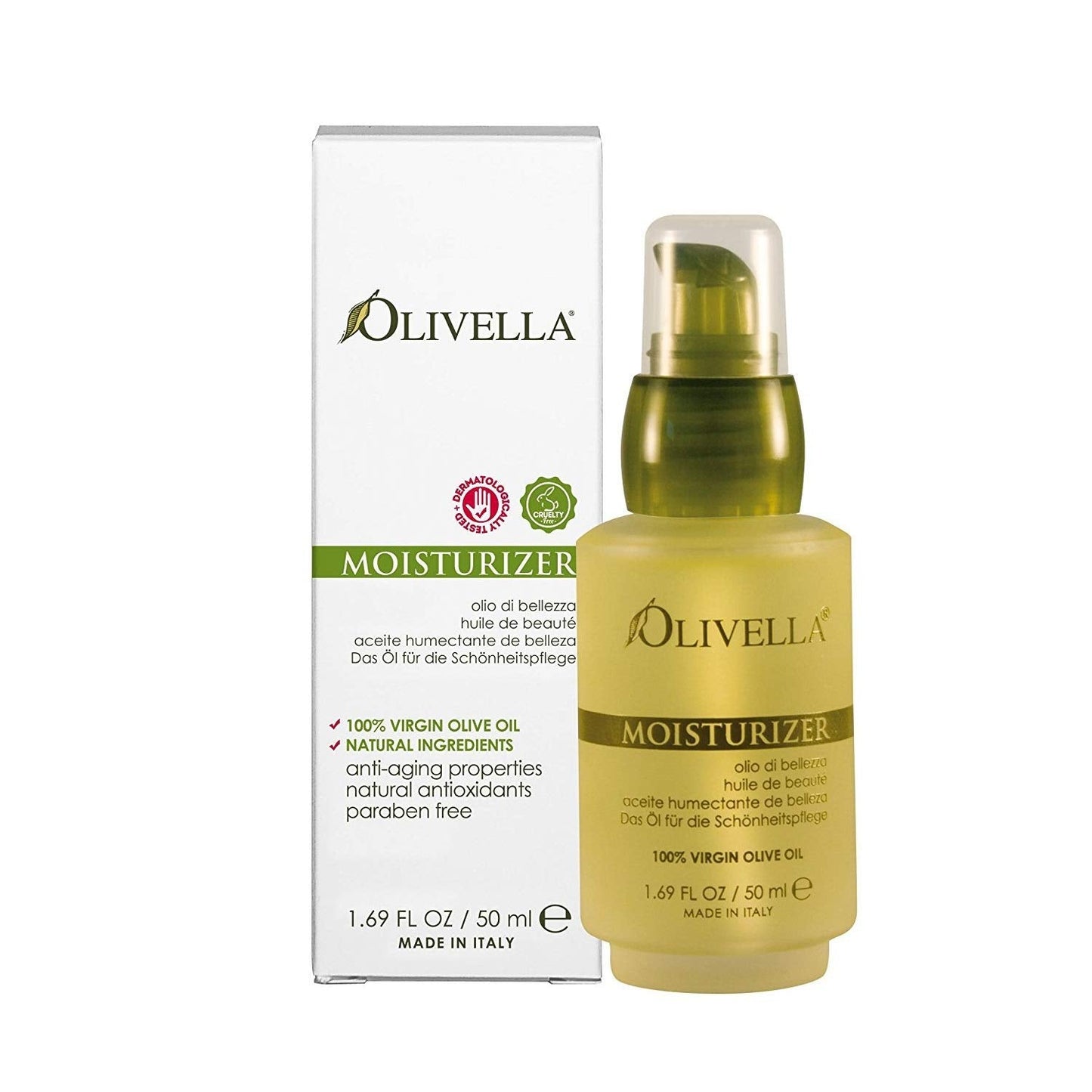 Olivella All Natural Virgin Olive Oil Moisturizer For All Skin Types 1.69 oz (Pack of 2)2 Beauty & Personal Care Olivella