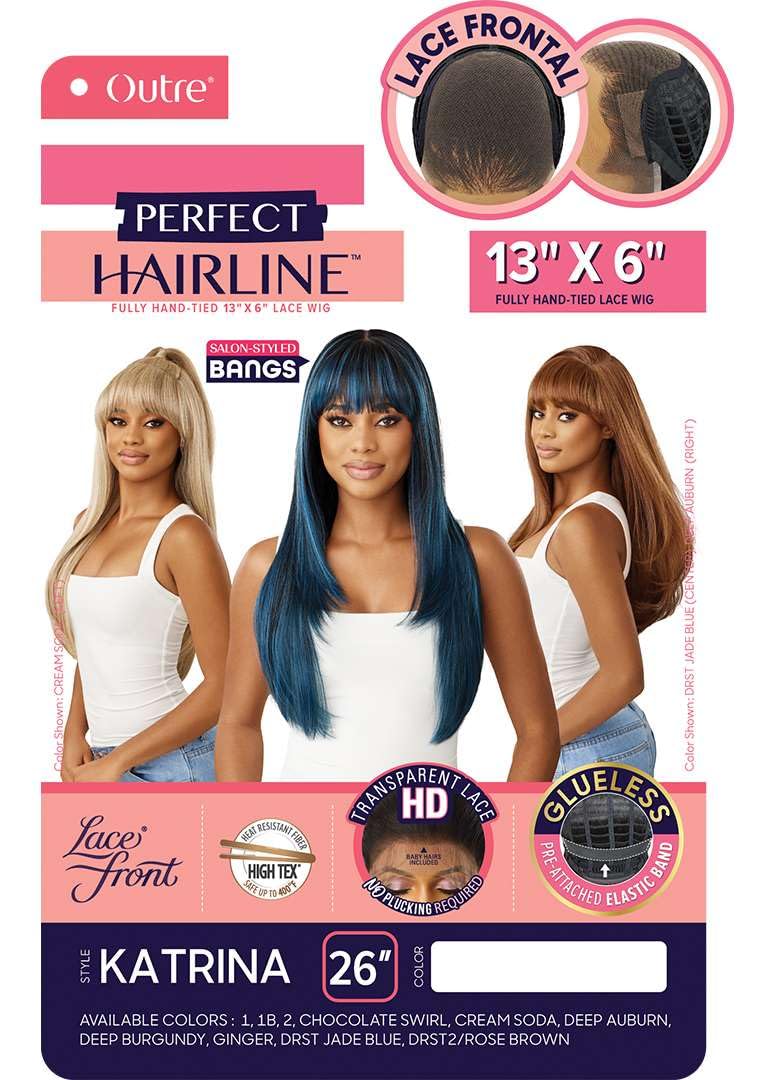 Outre Lace Front Wig -Perfect Hair Line 13X6 - Katrina (DRST2/ROSE BROWN)