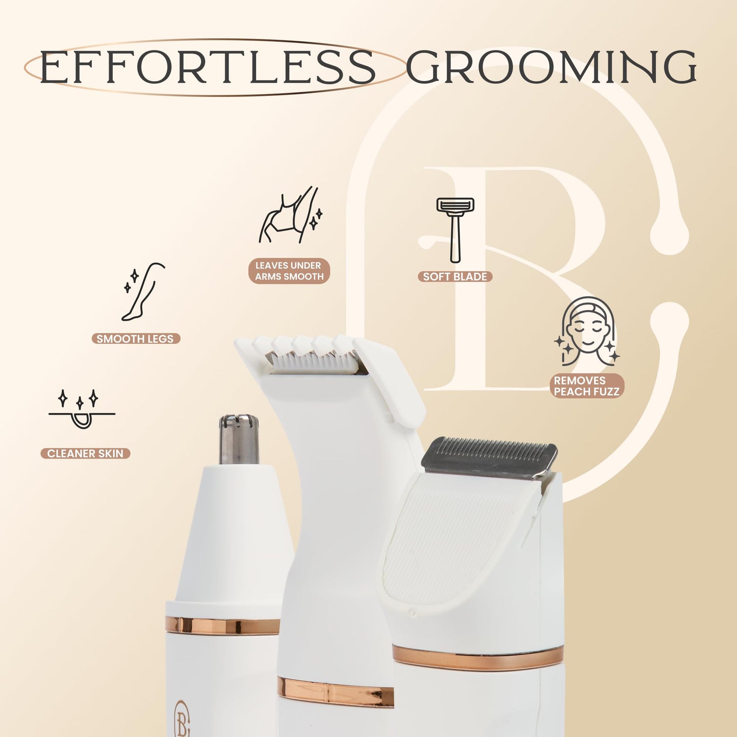 Bella Ciao Bikini Trimmer for Women, 10 Piece Electric Razor and Body Hair Trimmer Set with Ceramic Blade, Pubic Hair Trimmer, Nose and Ear Hair Beauty and Personal Care Bella Ciao