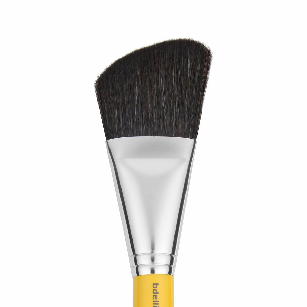 Bdellium Tools Travel 990 Angled Face - Short Wooden Handle for Convenient Travel and Professional Makeup Brush for the application of Bronzing