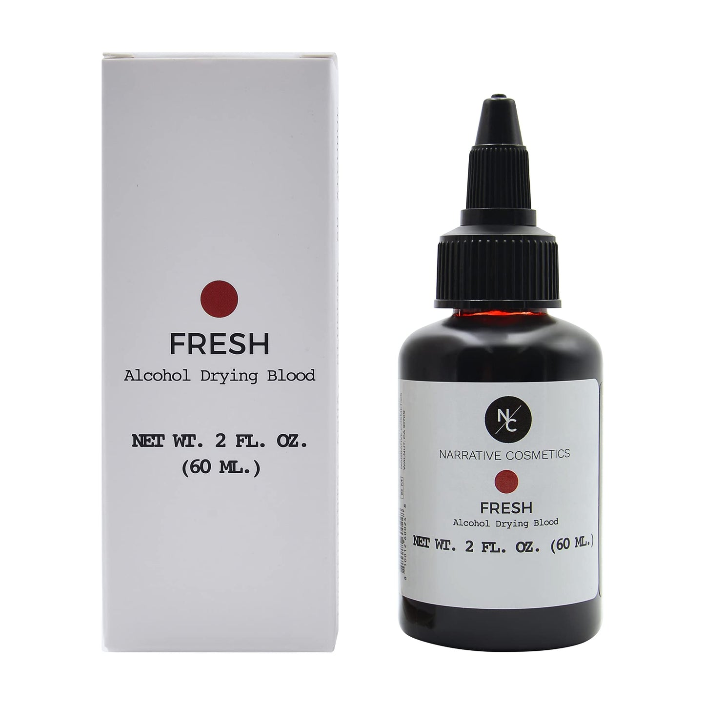 Narrative Cosmetics Alcohol Drying Blood - 2 fl oz | Dries to Touch, Keeps Wet Glossy Look | Won't Transfer or Smudge | SFX Wounds, Scabs, Gore | Beauty & Personal Care Narrative Cosmetics