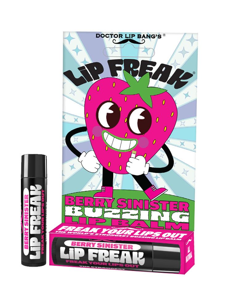 Doctor Lip Bang's BUZZING Lip Balm - Lip Freak - 100% All Natural - Cruelty Free - Berry Sinister - 2 Pack Beauty and Personal Care Doctor Lip Bang's