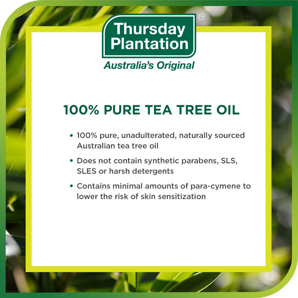 Thursday Plantation 100% Pure Australian Tea Tree Oil - 1.7 fl oz (50ml) - Natural Essential Oil - Cleanses and Purifies Skin - Made in Australia Beauty & Personal Care Thursday Plantation
