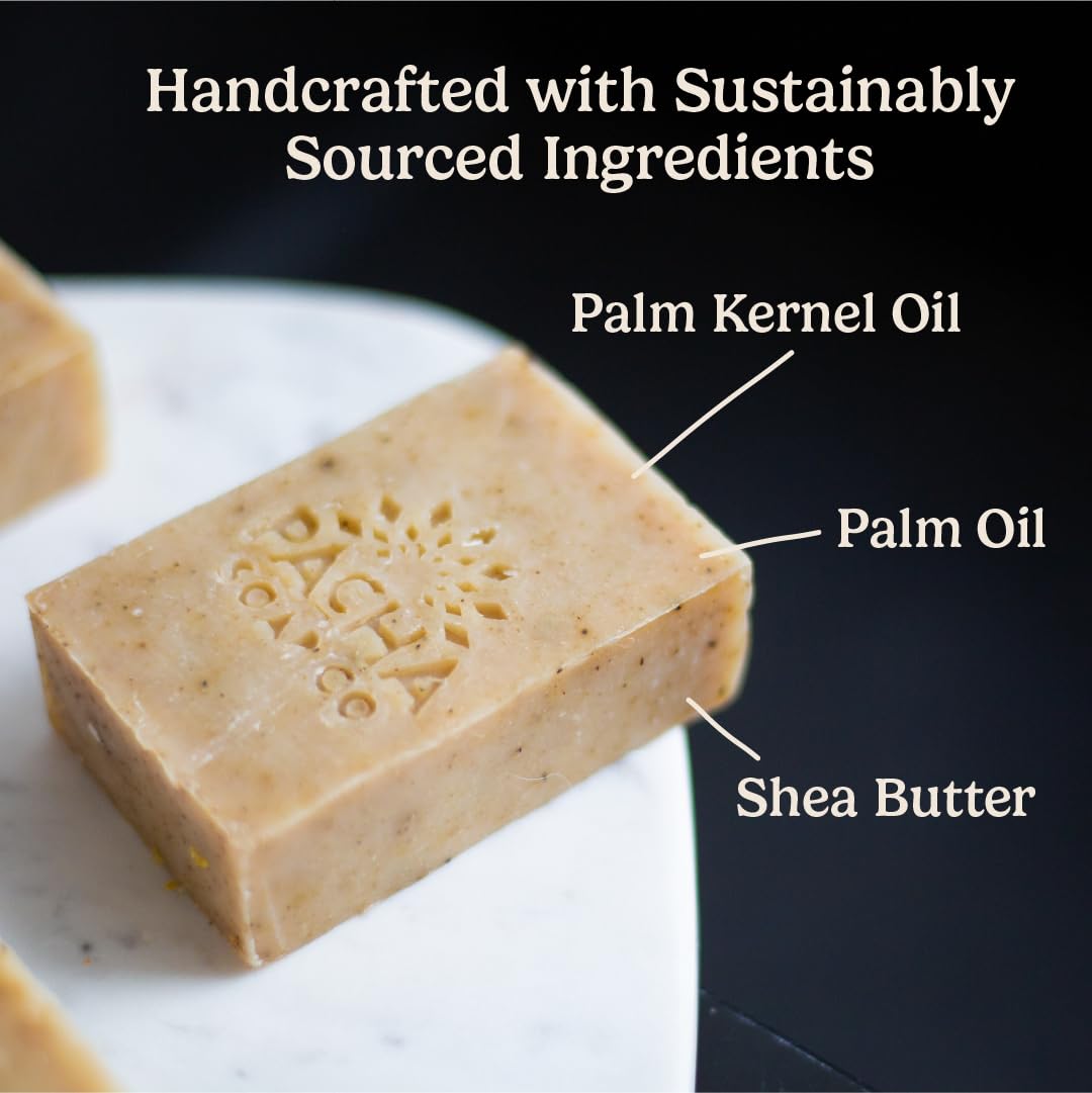 Pacha Soap Co. Dirty Hippie Bar Soap - Patchouli, Nutmeg, & Clove Scented Exfoliating Oat Body and Face Cleanser Bar Soap, Hydrating & Moisturizing Beauty & Personal Care Pacha Soap Co