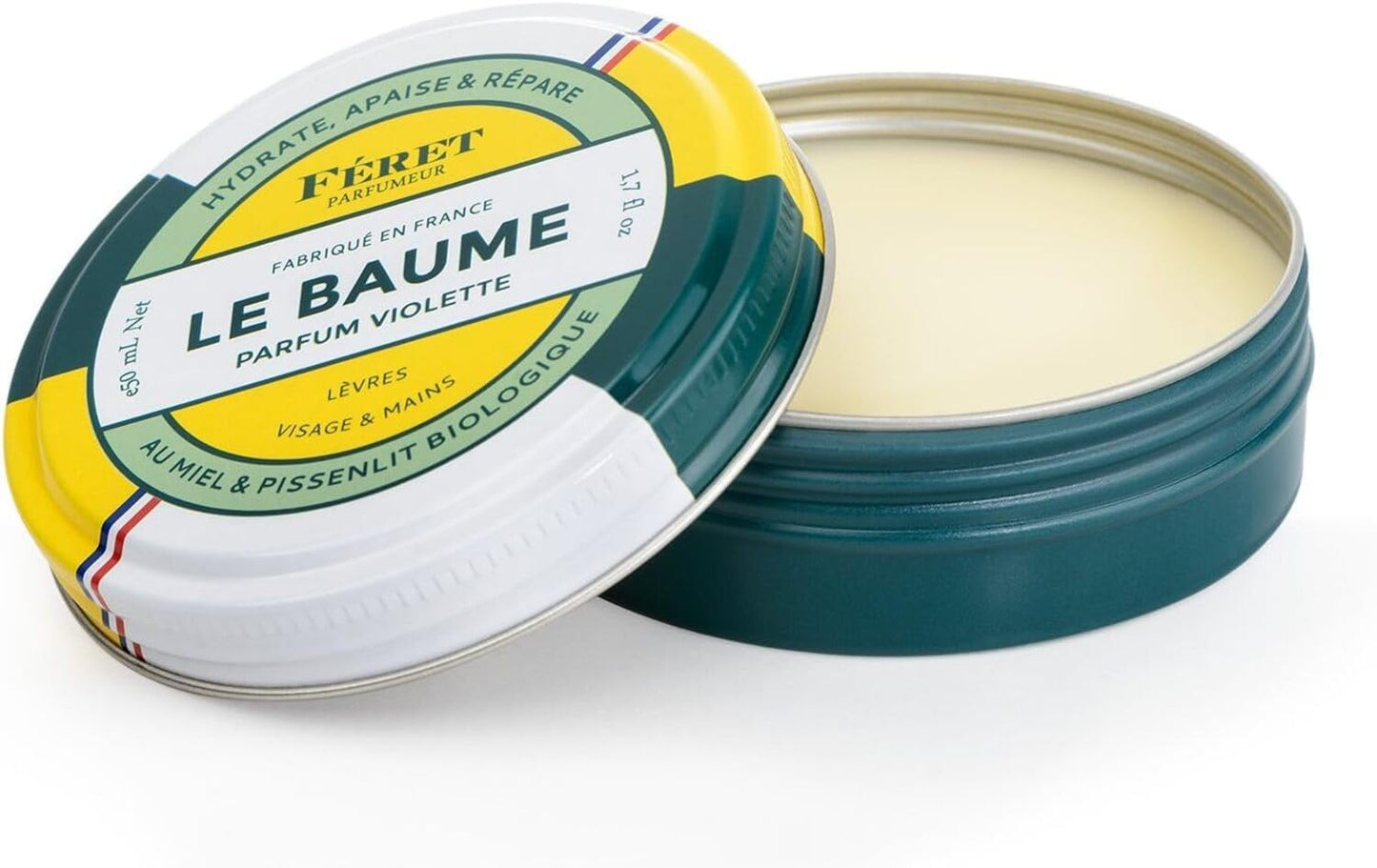 Feret Parfumeur Le Baume Multi-Purpose Balm - Violette - Natural Lip Balm with Shea Butter & Honey - Hydrating Moisturizer for Dry Skin, Lips Beauty and Personal Care Feret Parfumeur