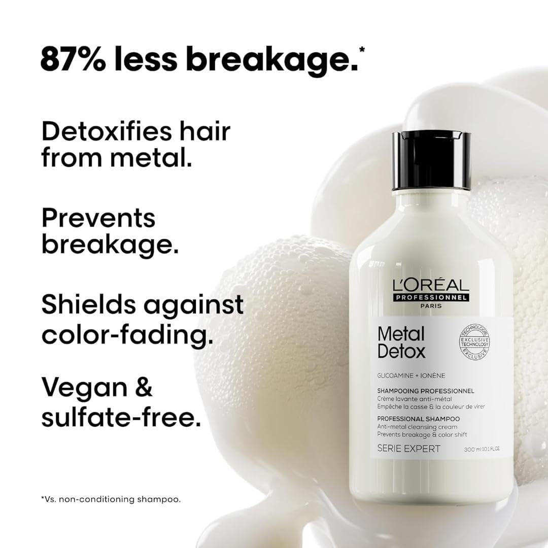 L'Oréal Professionnel Paris Metal Detox Shampoo - Hard Water Chelating Shampoo For Damaged Hair, Removes Metal Build Up and Protects Color & Shine Beauty & Personal Care L'Oréal Professionnel Paris