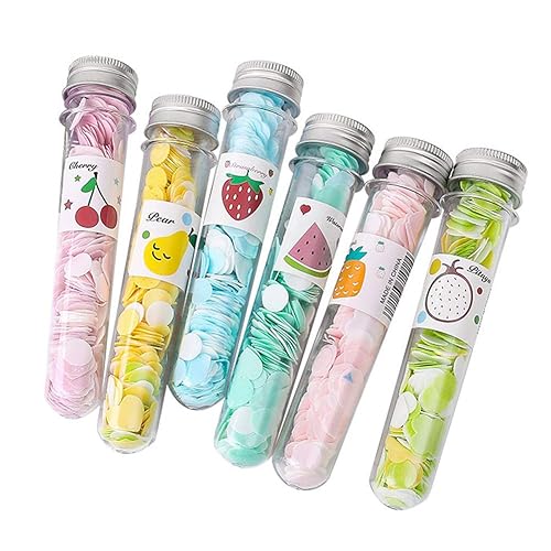 6 Boxes Portable Disposable Paper Soap Confetti Cleaning Washing Hand Bath Toiletry Paper Soap Sheets Petals Soap Flakes with Storage Tube for Kitchen Beauty & Personal Care mollensiuer