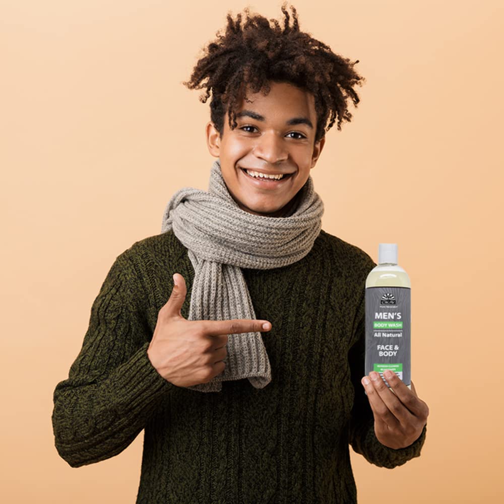 Okay men's all natural body & face wash 16 fluid ounce, Yellow, 16 Fluid Ounce Beauty & Personal Care OKAY