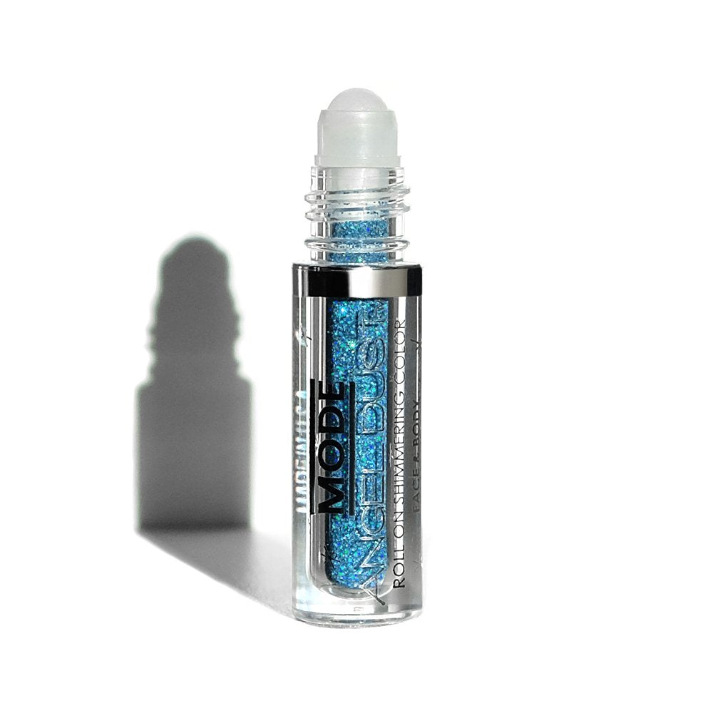 Mode Angel Dust Roll On Glitter HYPERSONIC Holographic Blue Sparkling High Performance 3D Loose Glitters for Face and Body, Spill Proof Bottle Beauty & Personal Care Mode Cosmetics