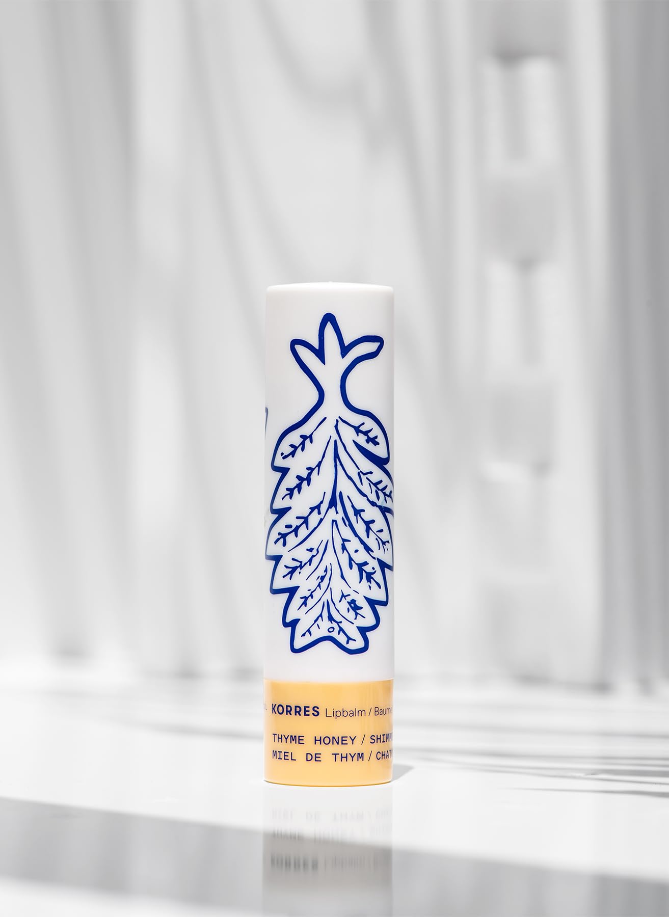 KORRES Lip Butter Stick Thyme Honey Shimmer, Hydrating Lip Balm with Greek Hypericum Balsam Oil, Moisturizing & Subtle Tint for Soft Lips, Lip Care Beauty and Personal Care KORRES