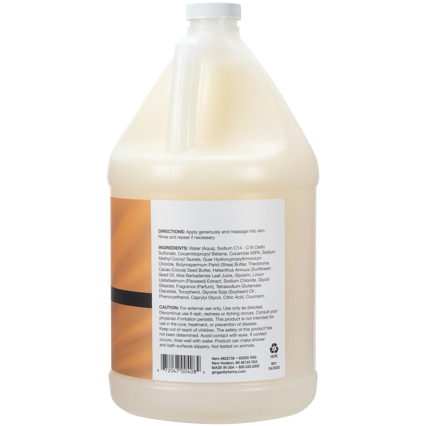 Ginger Lily Farms Botanicals Shea Indulgence Deep Hydration Body Wash, Coco Mango, 100% Vegan & Cruelty-Free, Coconut Mango Scent, 1 Gallon (128 fl Beauty & Personal Care Ginger Lily Farms