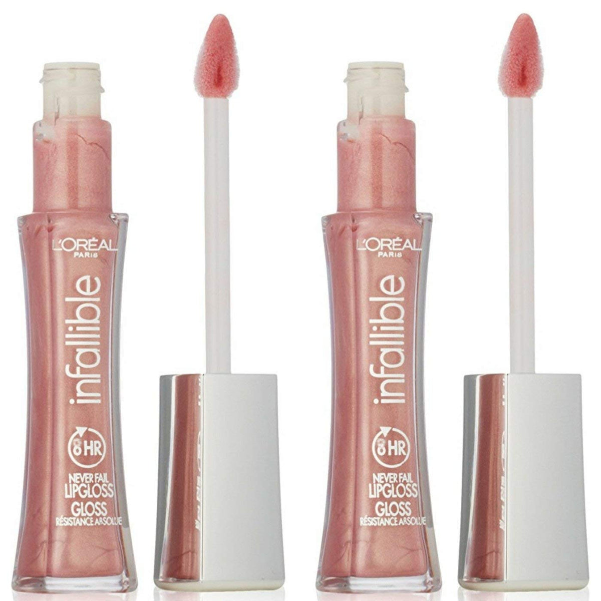 L'Oréal Paris Infallible 8 HR Pro Lip Gloss, Petal (Pack of 2)
