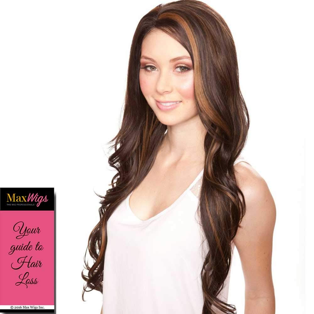 Kim Lace Front Wig Color FS1B/30 - Sepia Wigs 26" Long Curly 100% Futura Heat Friendly Synthetic Hair Realistic Hairline Layered 3 oz Avg Cap