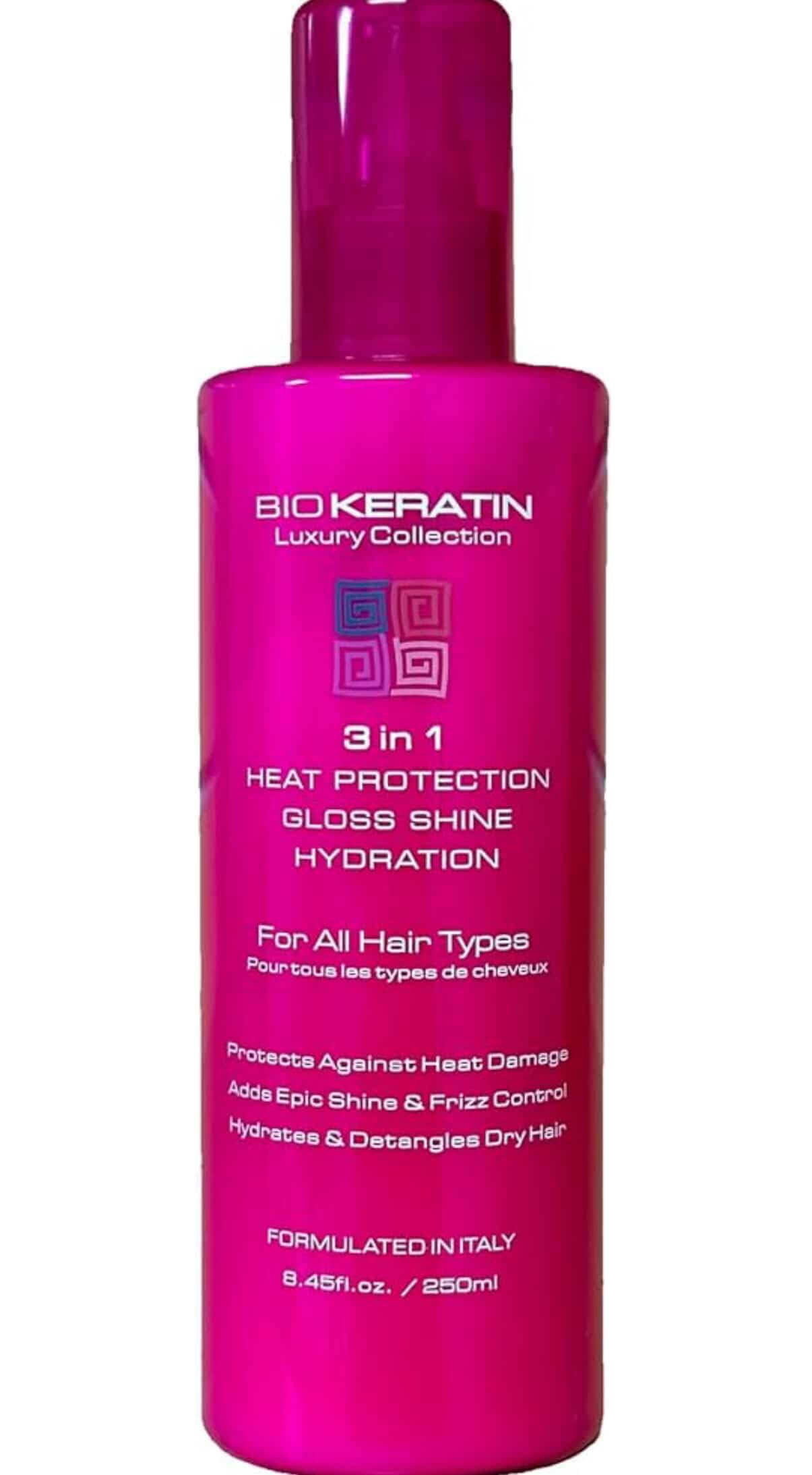 Bio Keratin Luxury Collection 3-in-1 Heat Protection + Gloss Shine + Hydration, 8.45 Fl Oz, 250 ml Beauty & Personal Care Bio Keratin
