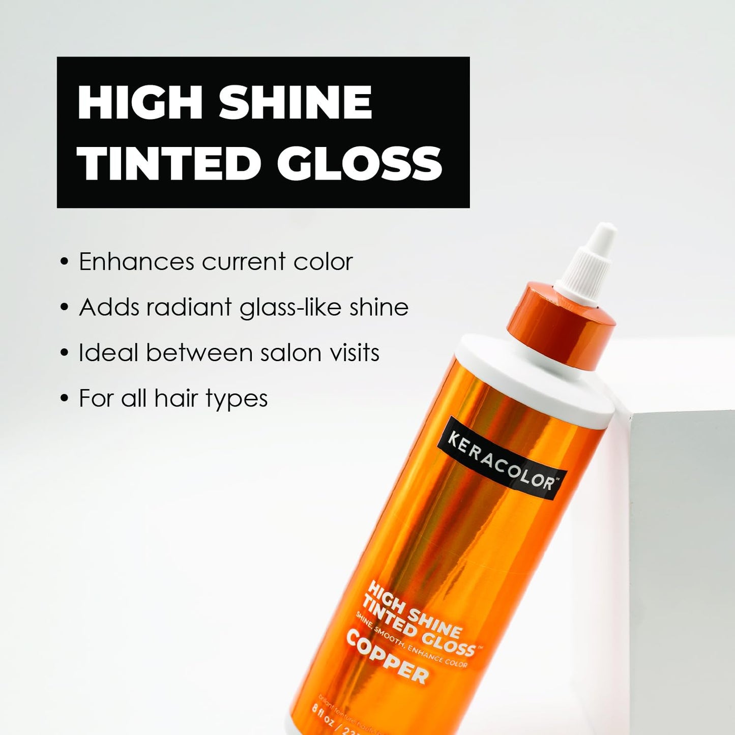 Keracolor High Shine Tinted Hair Gloss, In-Shower Hair Glaze, Sheer Color-Enhancing Glossing Treatment, Copper, 8 Fl Oz Beauty & Personal Care KERACOLOR